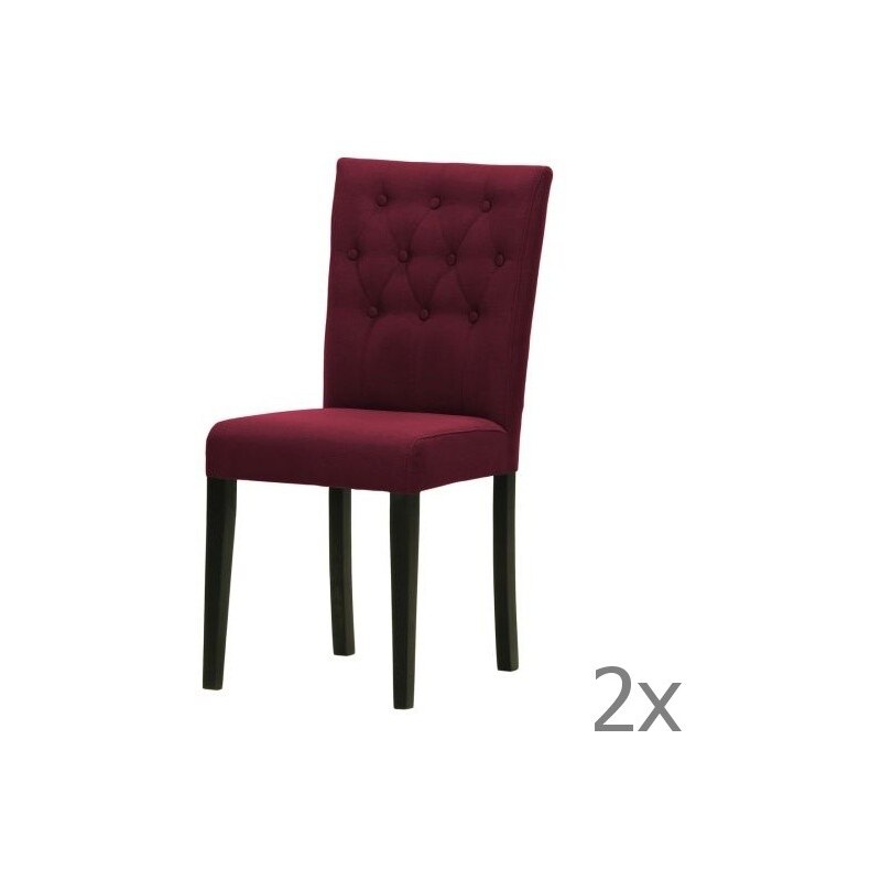 Wintech - Warehouse 3 Sada 2 židlí Monako Etna Dark Violet, černé nohy