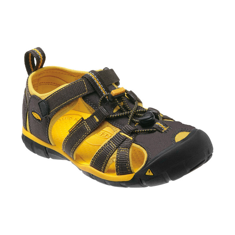 KEEN Dětské sandály Seacamp II CNX Raven/Yellow