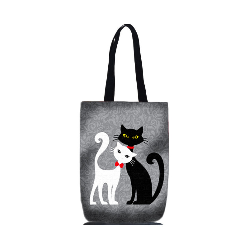 Lecharme Elegantní taška Black & White Kočky
