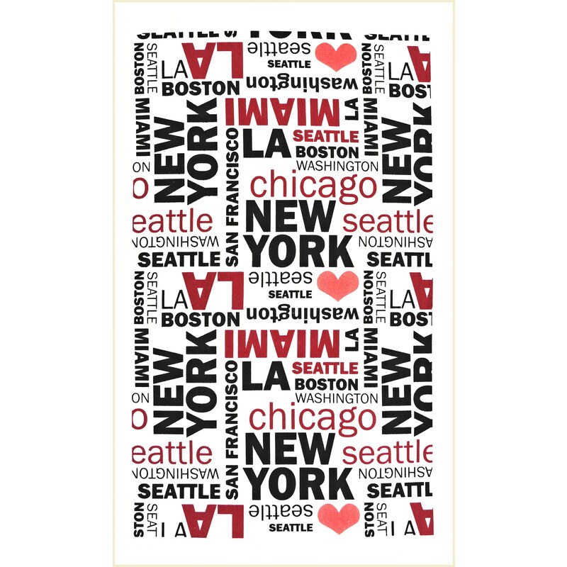 Utěrka NEW YORK mikrovlákno 38x63 cm, červená, Essex