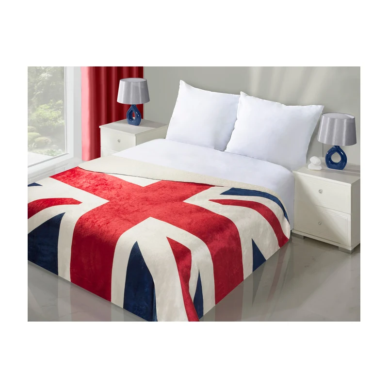 Luxusní přehoz na postel BRITISH FLAG 170x210 cm anglická vlajka MyBestHome  - GLAMI.cz