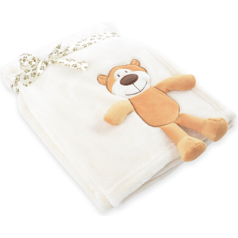 Dětská deka s aplikací HUG ME medvídek 75x100 cm Essex