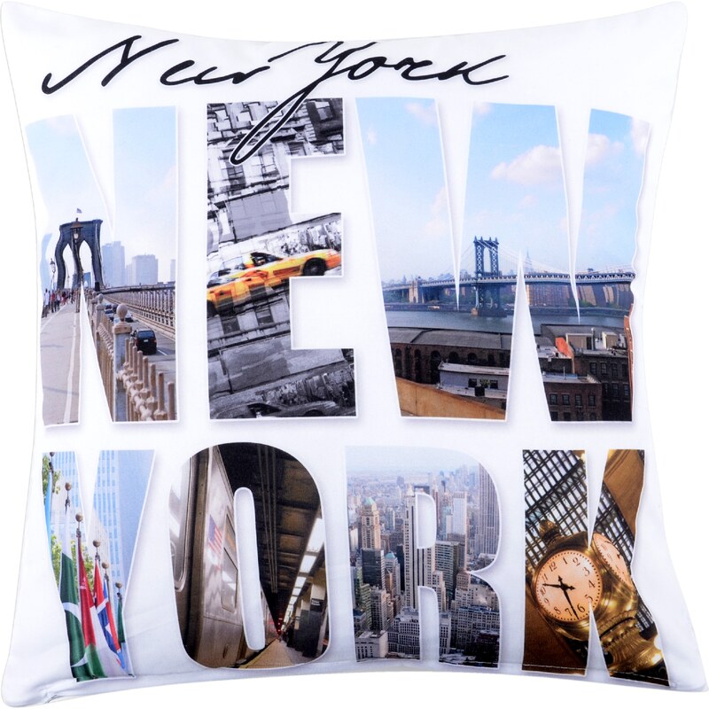 Polštář NEW YORK MyBestHome 40x40cm fototisk motiv New Yorku