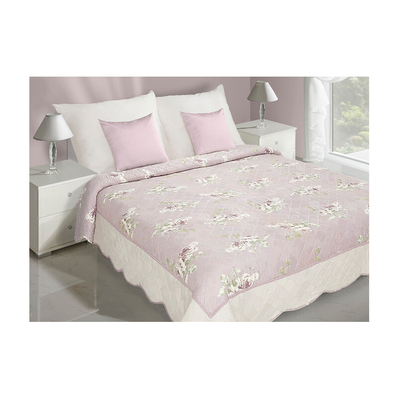 Přehoz na postel VIOLA 220x240 cm lila patchwork Mybesthome