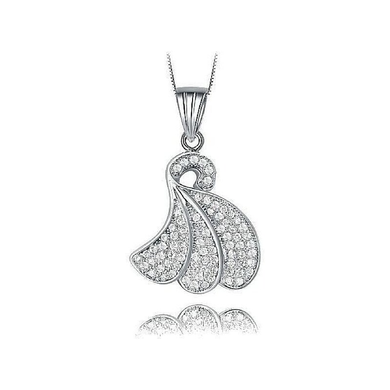 Roxi Jemný náhrdelník s přívěskem ve tvaru křídla, posetým krystaly