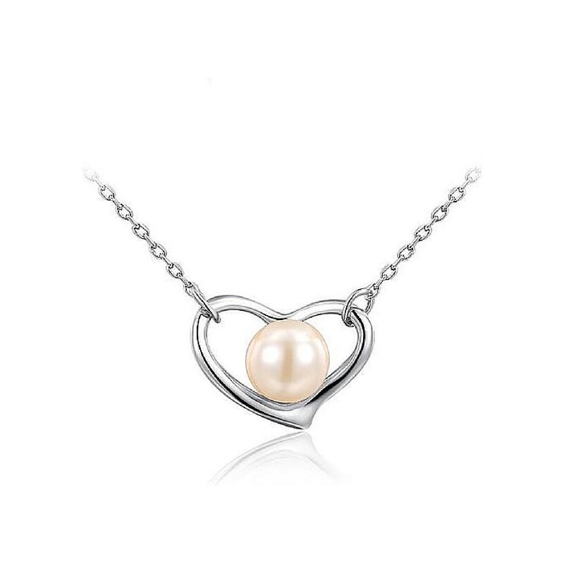 Roxi Něžný náhrdelník s přívěskem srdce s perlou