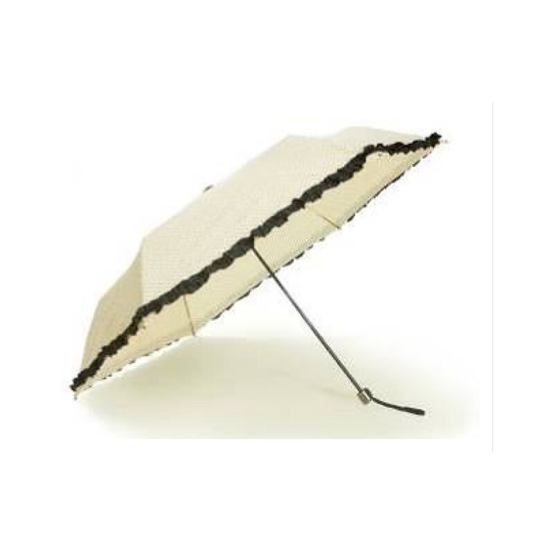 Susino Deštník skládací s volánkem smetanový