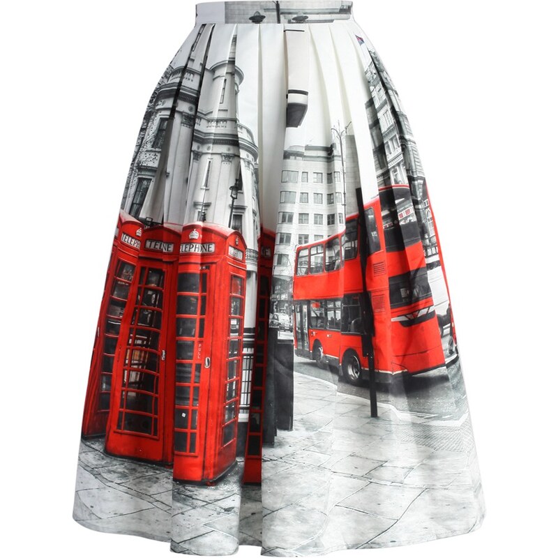 CHICWISH Dámská sukně Midi OH London! Velikost: XL