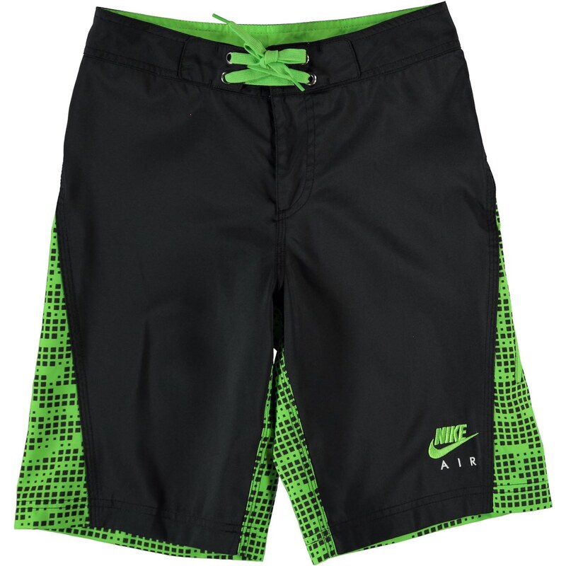 Nike All Over Print Board Shorts dětské Boys Black/Green