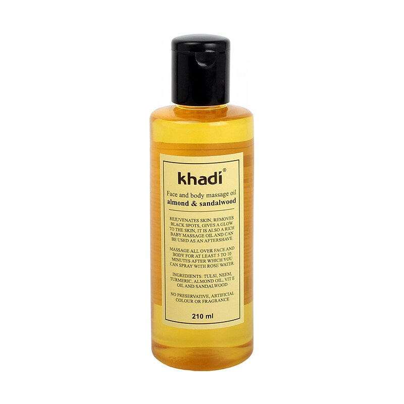 Khadi - pleťový a tělový olej Santalové dřevo & Mandle 210ml