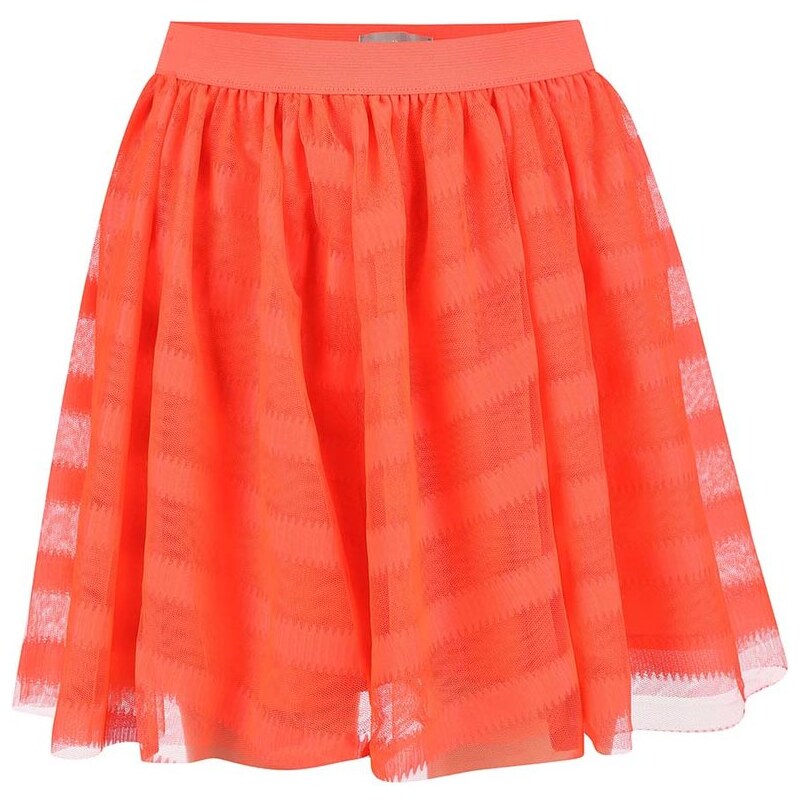 Neonově oranžová řasená holčičí sukně name it Gitta