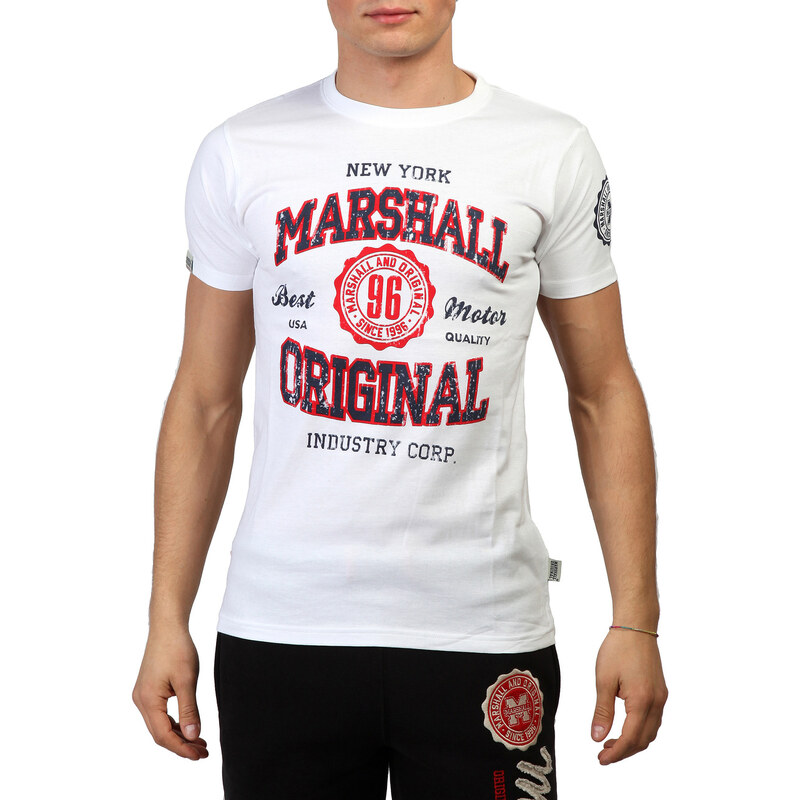 Marshall Original, bílé pánské tričko s potiskem