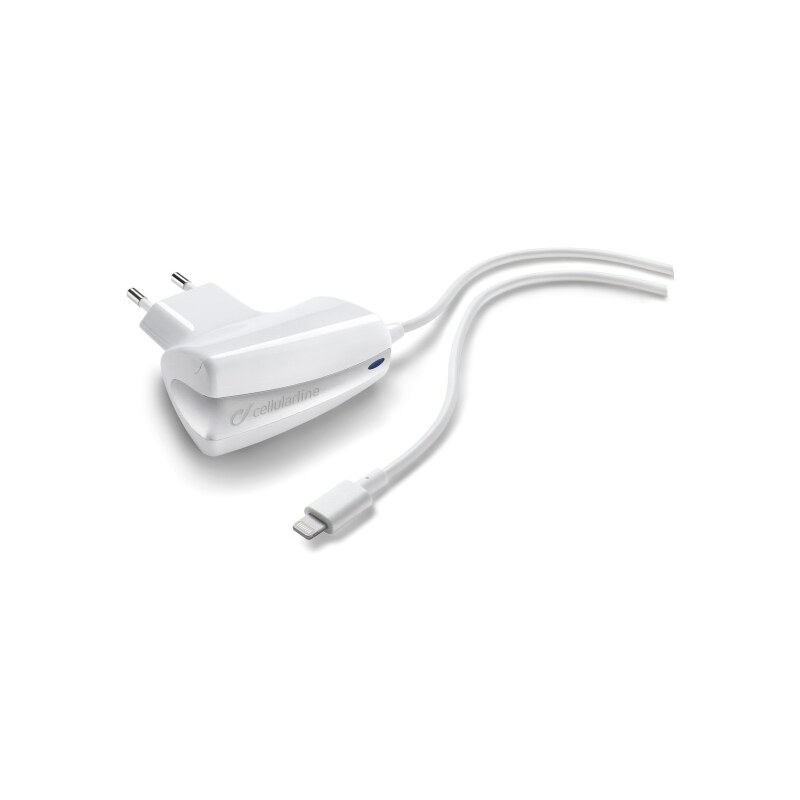 Nabíječka do sítě s kabelem Lightning pro iPhone a iPad - CellularLine 2.1A