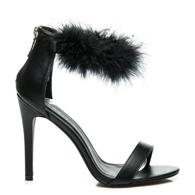 DOLI-BERRY Sandálky na podpatku černé Velikost: 38/24,5 cm