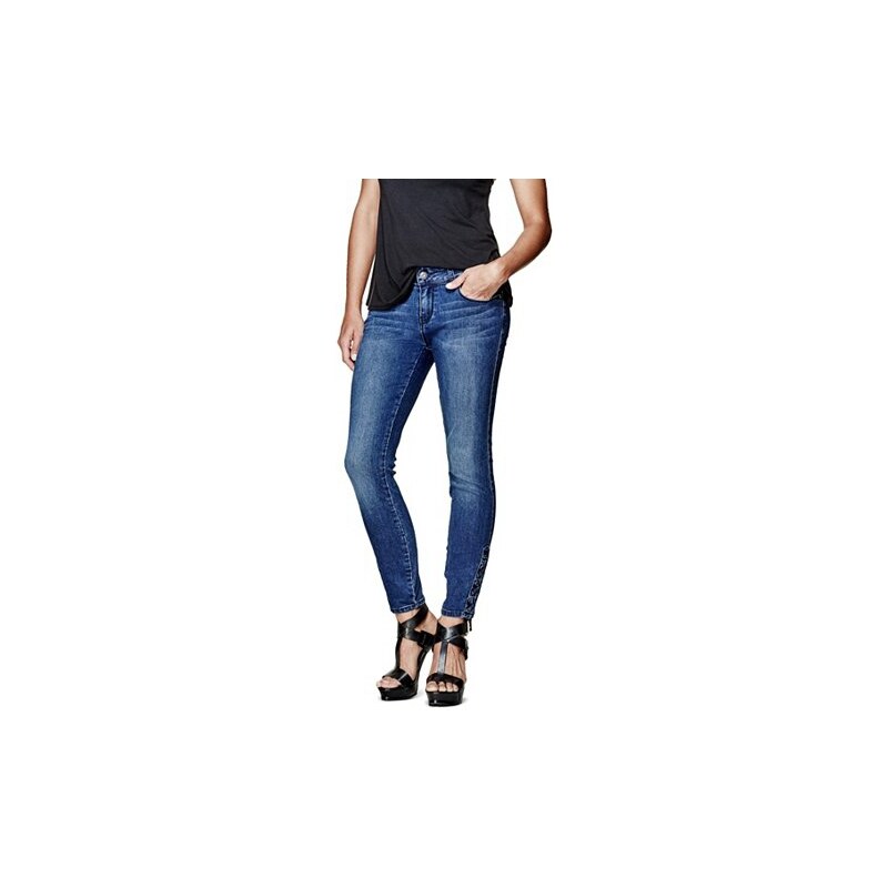 Rifle G by Guess Fianna Lace-Up Skinny Jeans modré