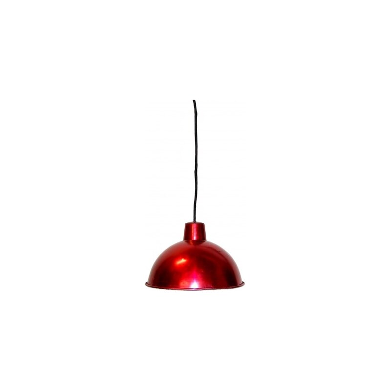 Industrial style, Závěsná lesklá červená lampa 19xx31cm (974)
