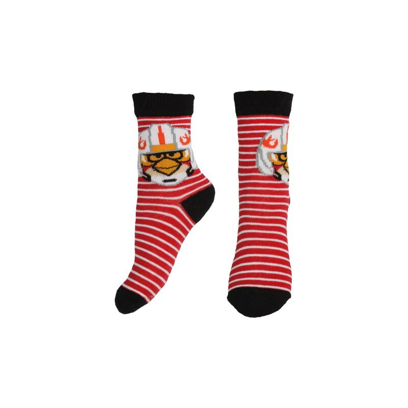 E plus M Chlapecké ponožky Angry Birds Star Wars - červené