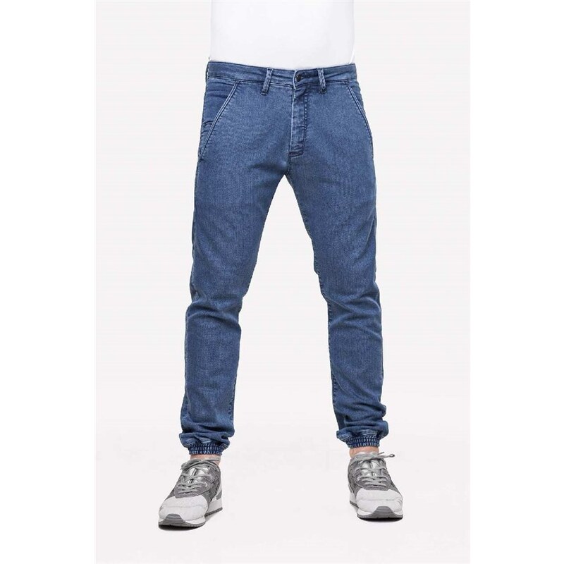 kalhoty REELL - Jogger Pant Premium Mid Blue (PREMIUM MID BLUE)