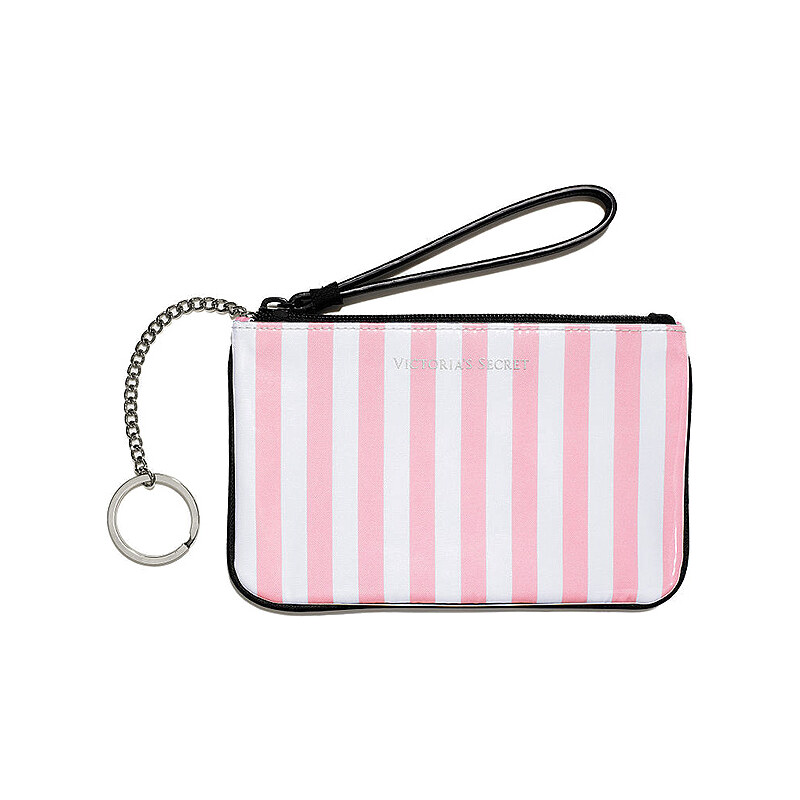 Wristlet Victoria´s Secret white pink stripe