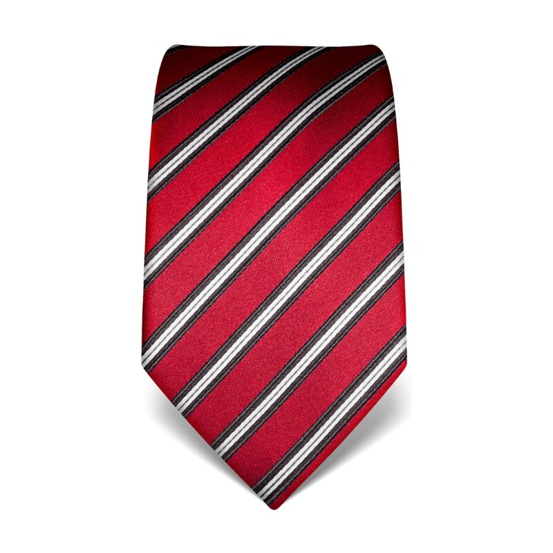 Pruhovaná kravata Vincenzo Boretti 21946 - červená