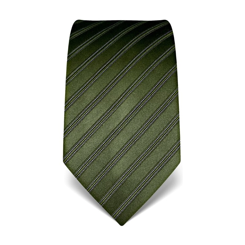 Luxusní tmavě zelená kravata Vincenzo Boretti 21940 - s prošitím