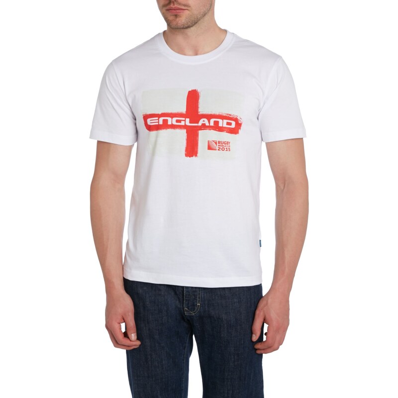 LONDON TIMES Bílé tričko s England nápisem