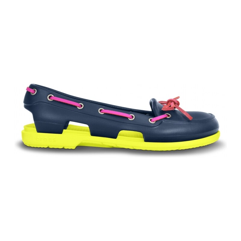 Crocs Beach Line Boat Shoe Women - Navy/Citrus