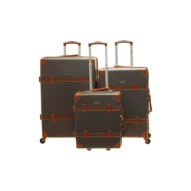 Cestovní kufry set 3ks Dielle S,M,L 1950-25 hnědá