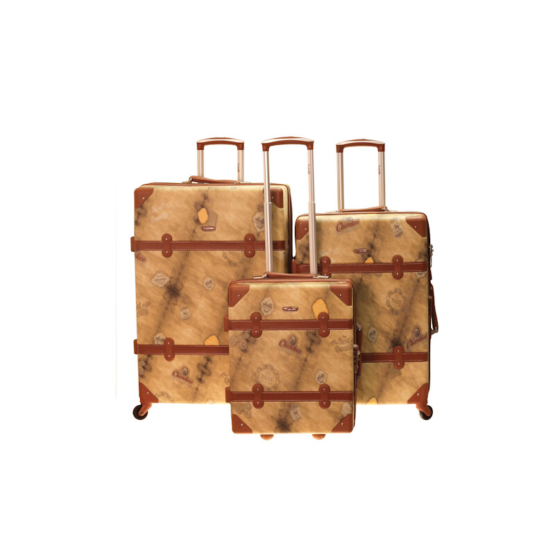 Cestovní kufry set 3ks Dielle S,M,L 1950-44 hnědá