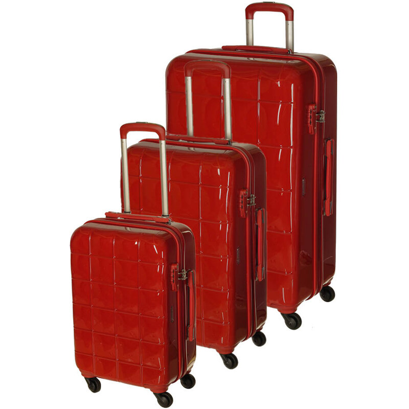 Cestovní kufry set 3ks March S,M,L 3100-02 červená