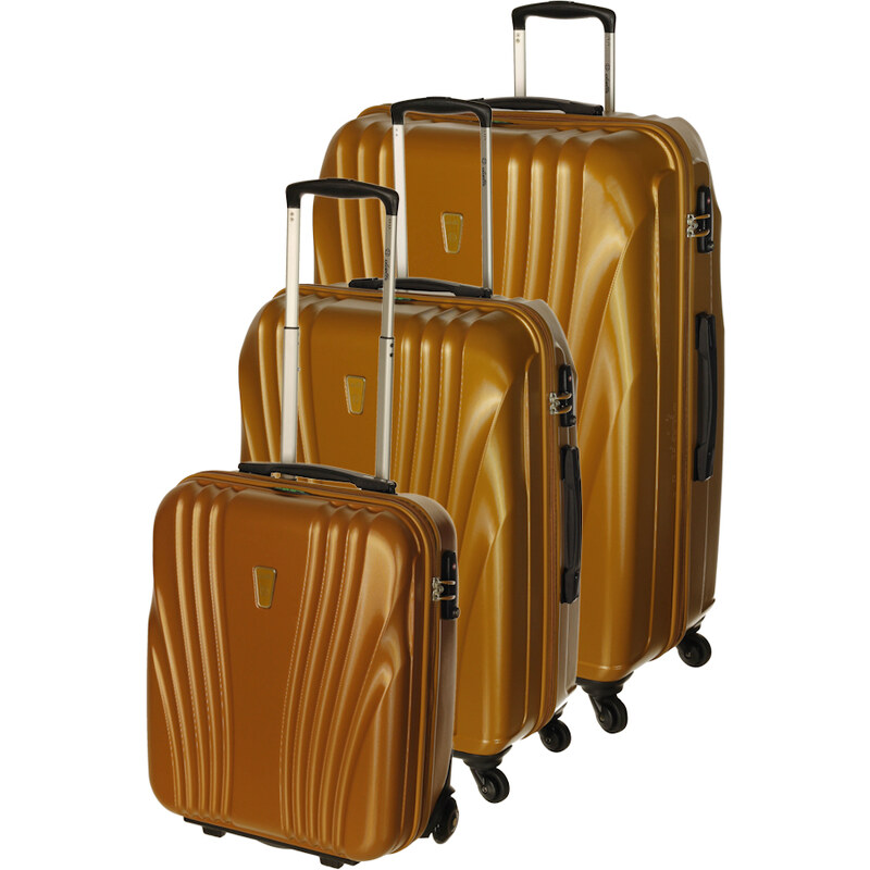 Cestovní kufry set 3ks Dielle S,M,L 338-68 měděná