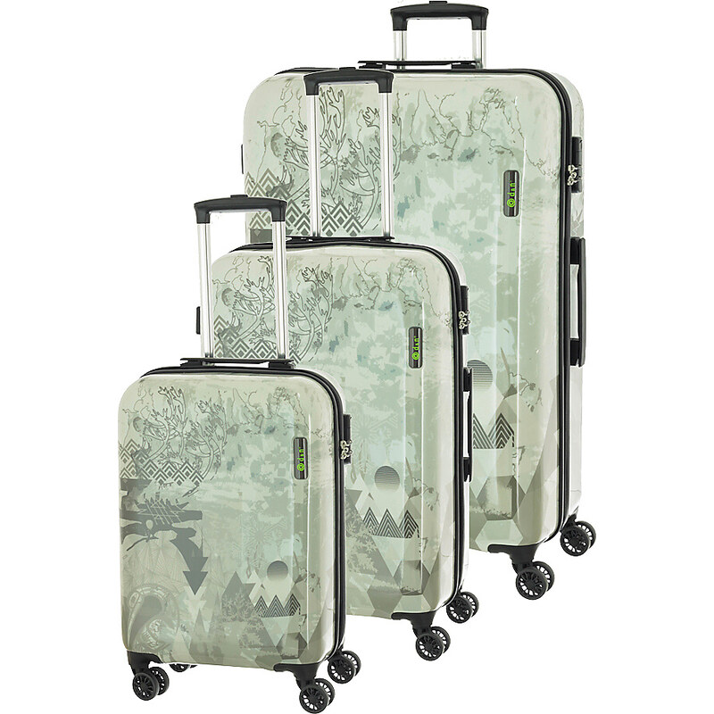 Cestovní kufry set 3ks D&N S,M,L 9100-13 vícebarevná