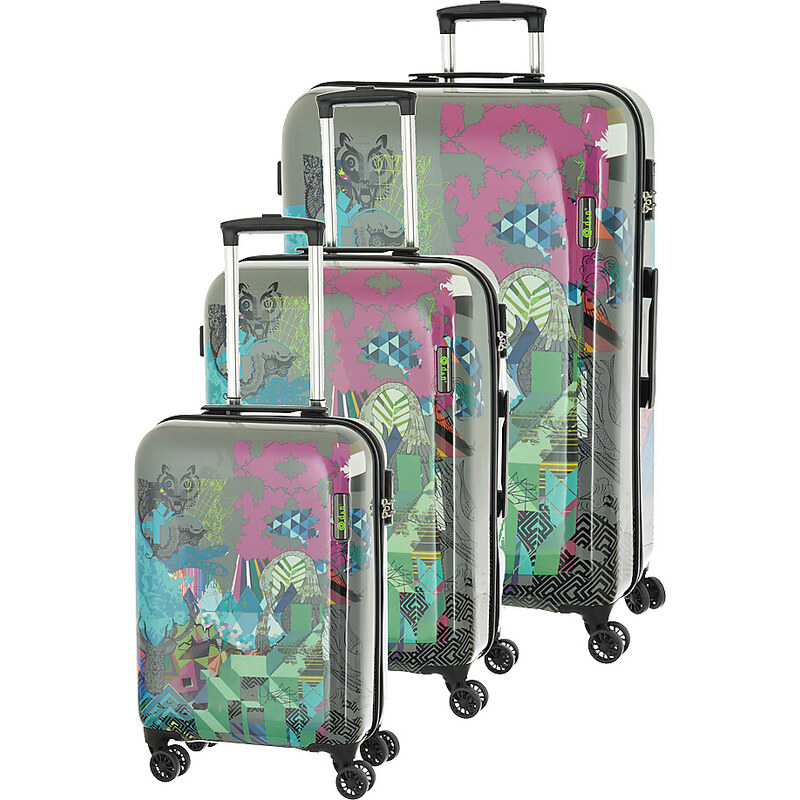 Cestovní kufry set 3ks D&N 9100-94 vícebarevná