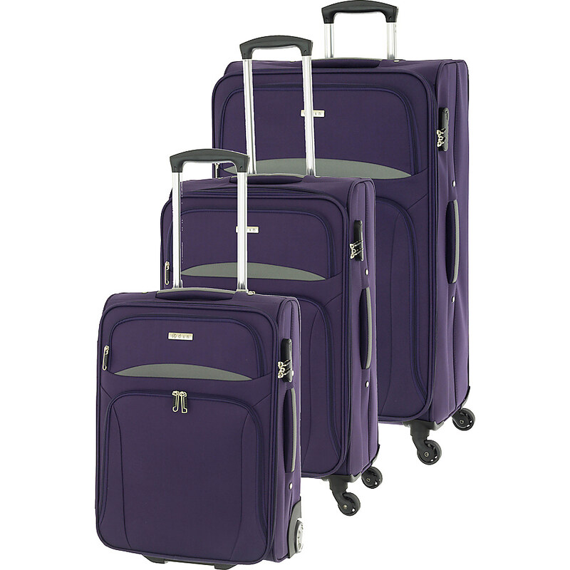 Cestovní kufry set 3ks D&N 7704-04 fialová