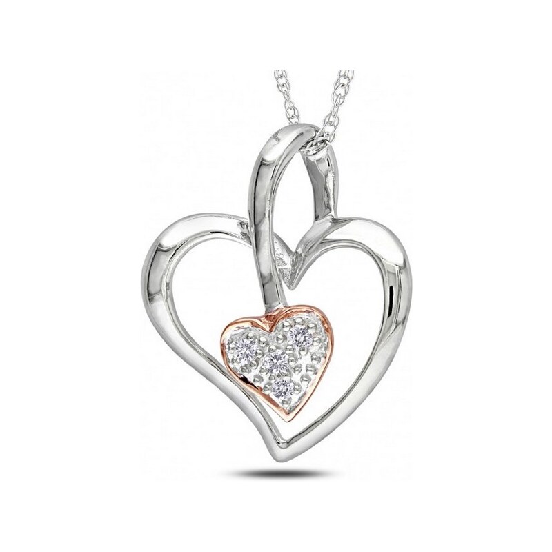KRYSTYS Stříbrný náhrdelník se Zirkony Ag925 Petit cadeau