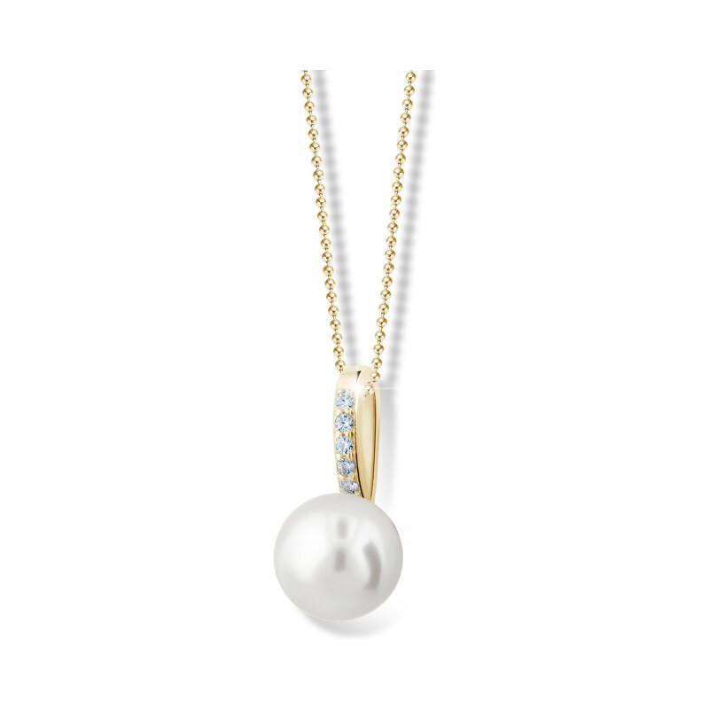 Zodiax Zlatý náhrdelník s přírodní perlou DLP 3166 Y