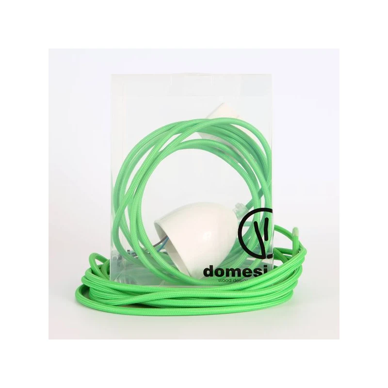 DOMESI Textilní kabel s objímkou - 3 m (zelená) - GLAMI.cz