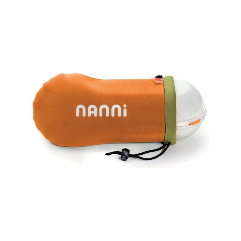 Lunch box Nanni od IRIS, bílý/oranžový obal
