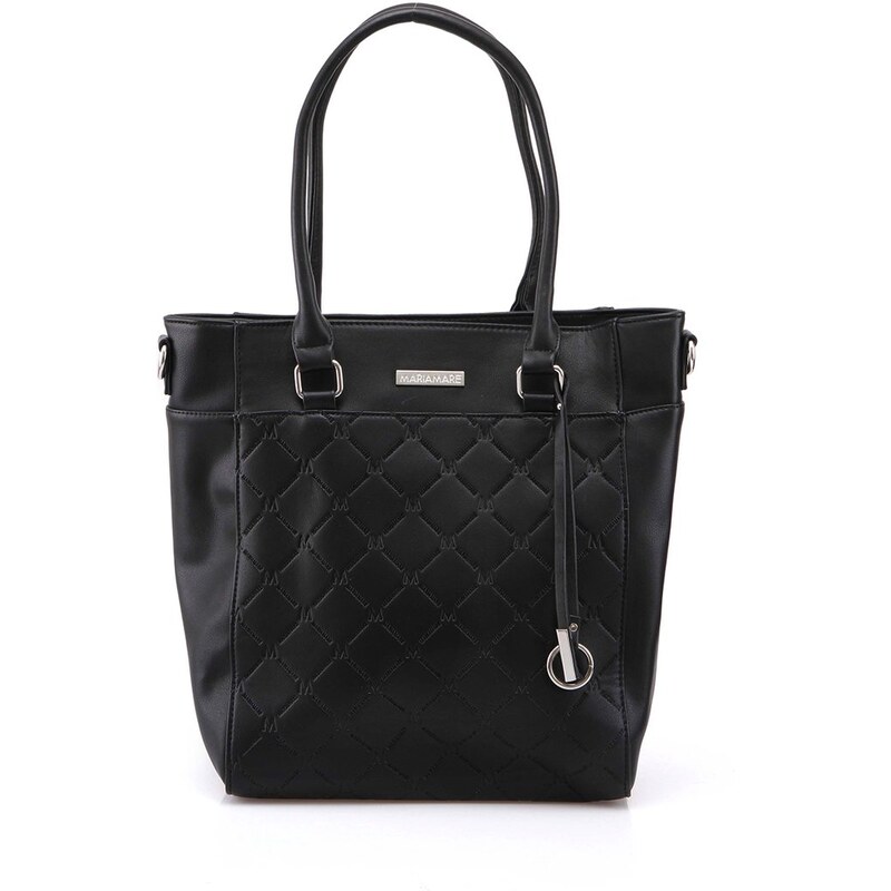 Černá velká kabelka s vyraženým vzorem Mariamare Gina