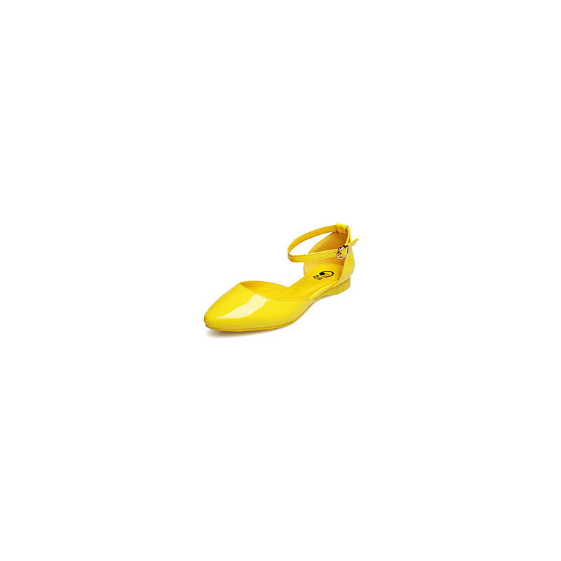 LightInTheBox XNG 2014 Spring One Button Candy Color Sandal Shoes (Yellow)