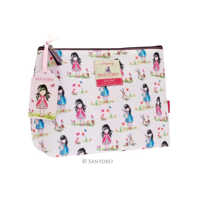 Santoro London - Kosmetická taška (velká) - Gorjuss - Ladybird Pastel Bílo - růžová;Bílo - růžová
