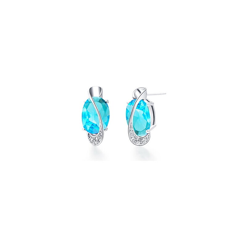 LightInTheBox Gorgeous Silver Plated Silver With Blue Cubic Zirconia Letter "S" Women's Earring