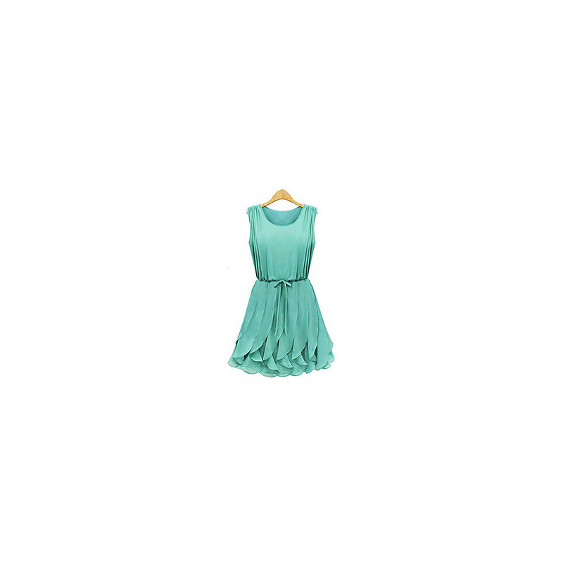 LightInTheBox Dexon Goods Women's ElegantSexy Green Round Neck Chiffon Dress