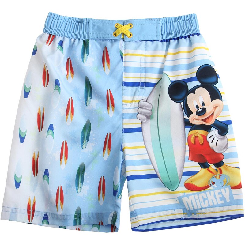 Disney Chlapecké koupací bermudy s Mickey Mouse - modrobílé