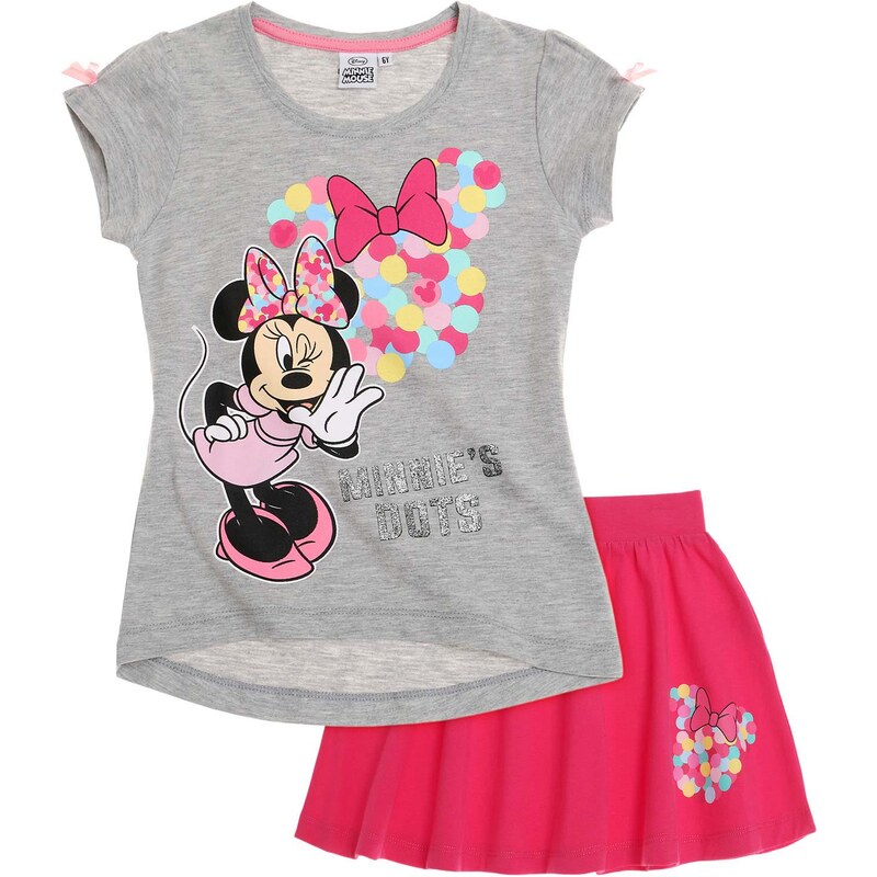 Disney Dívčí set trička a sukně Minnie - barevný
