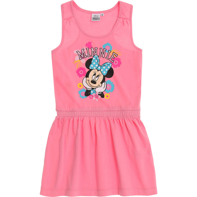 Disney Dívčí šaty na ramínka Minnie - růžové