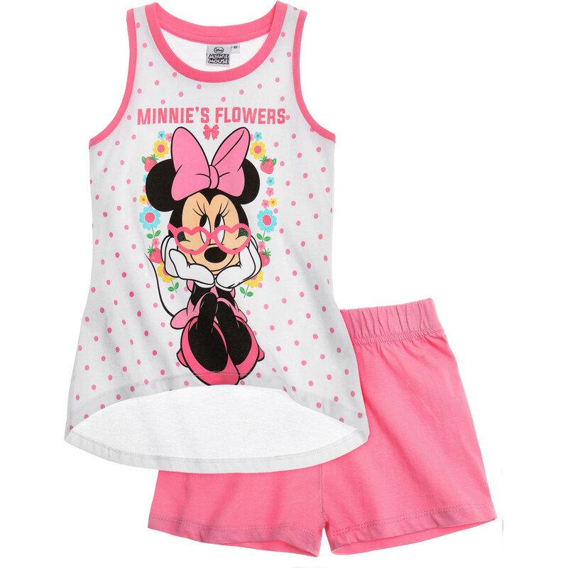 Disney Dívčí set tílka a šortek s Minnie - puntíkovaný