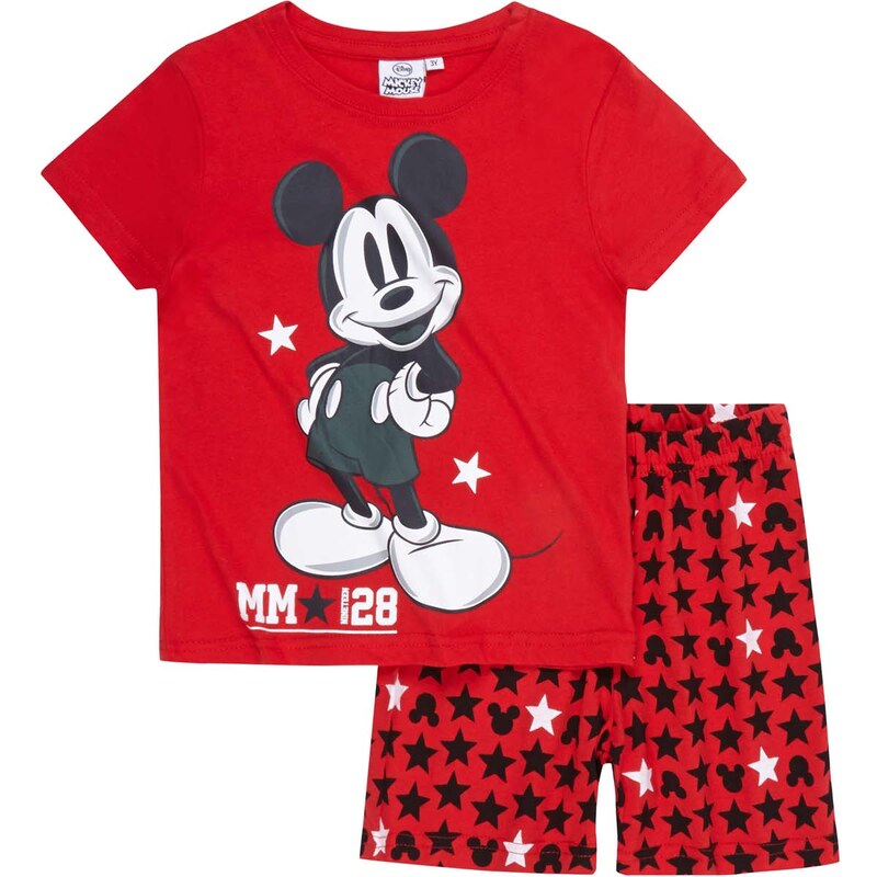 Disney Chlapecký set trička a šortek Mickey Mouse - červený