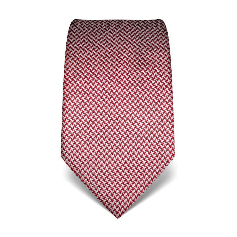 Červená kravata Vincenzo Boretti 21937 - kohoutí stopa