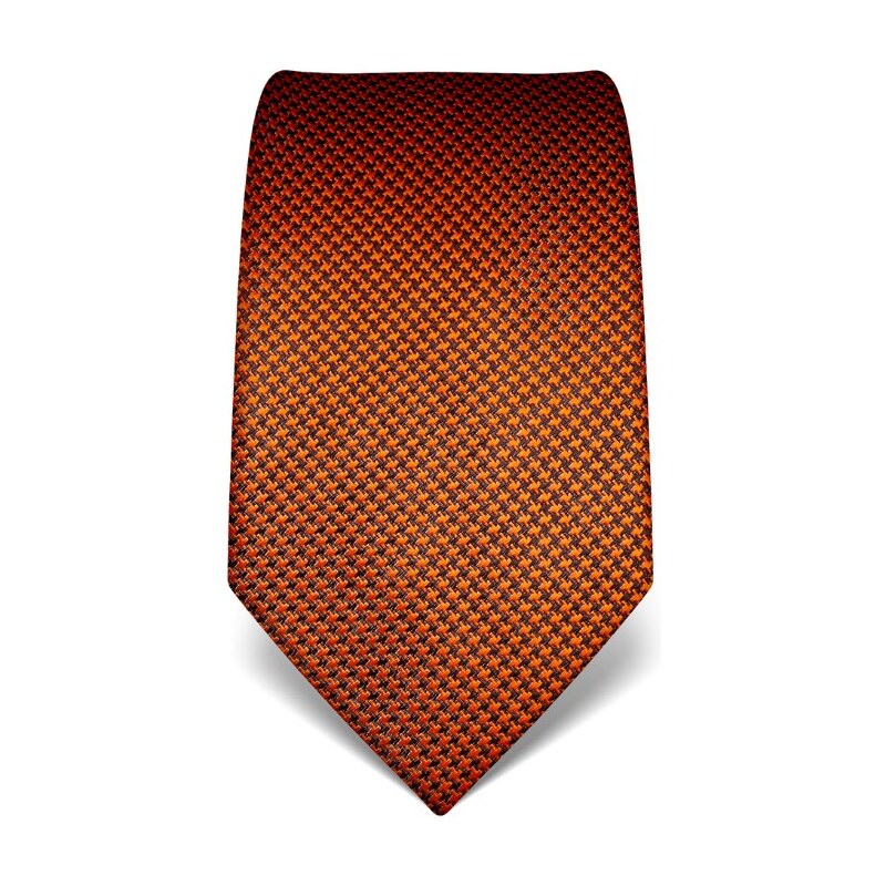 Oranžová kravata Vincenzo Boretti 21937 - kohoutí stopa